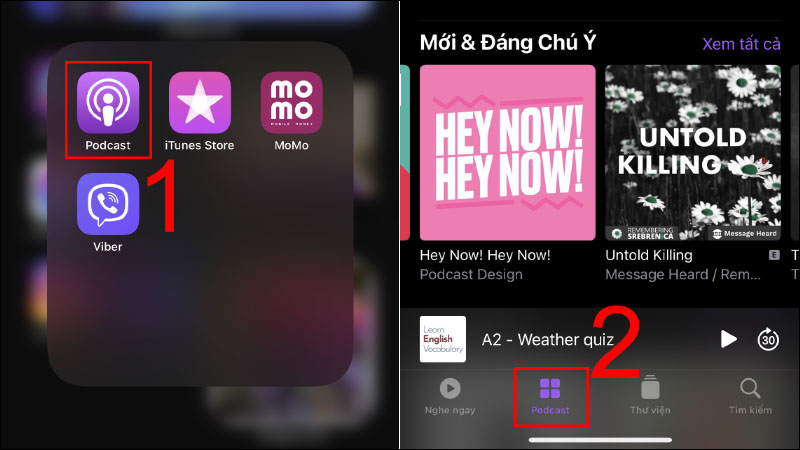 Tìm các nội dung Podcast trên iPhone, iPad